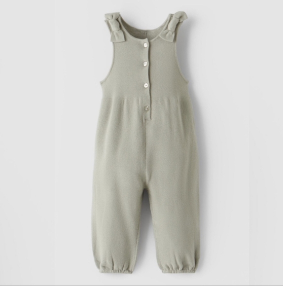 Zara | Knit Romper with Bows - Picture 1 of 5